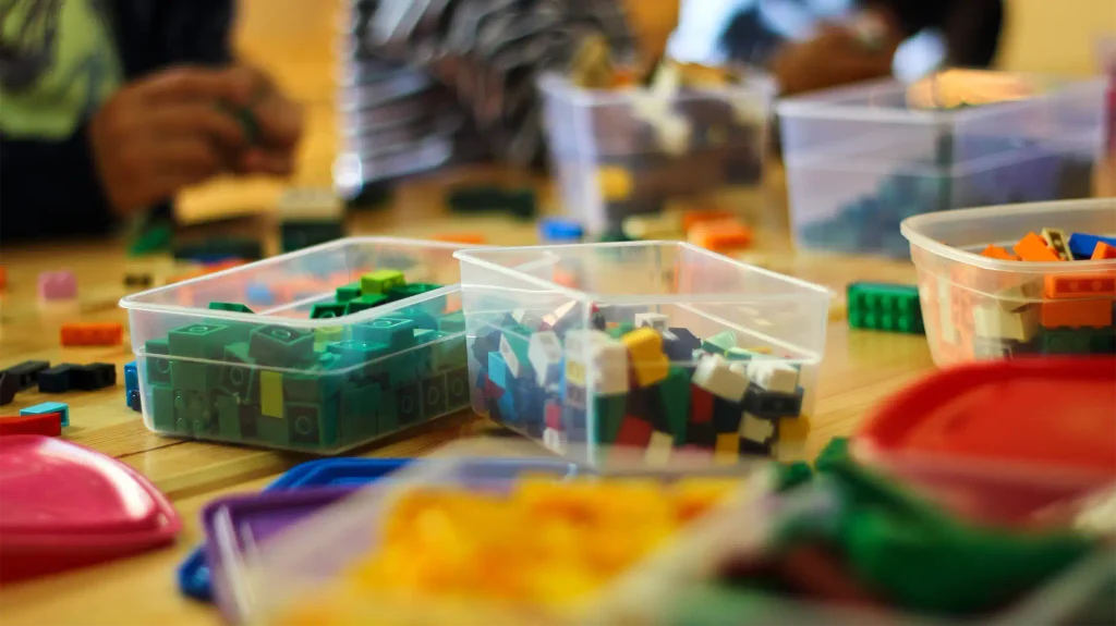 injection moulded lego bricks